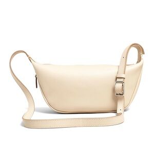 Madewell Sling Leather Crossbody Bag in Ivory
